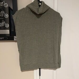 Turtleneck crop top sweater tank top